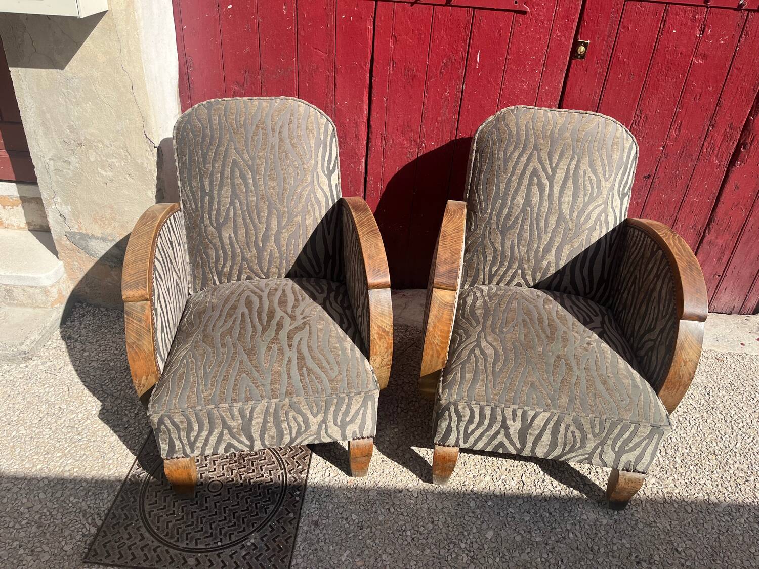Pair of art deco armchairs