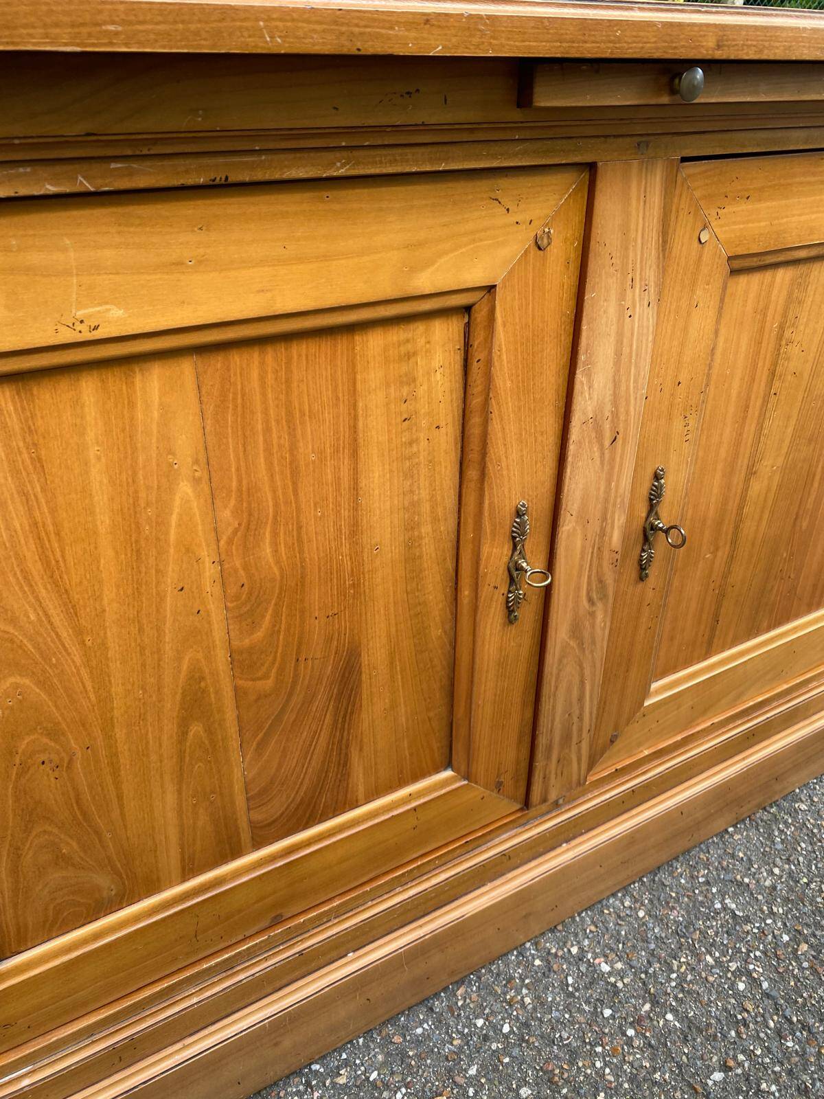 19th century Louis Philippe solid oak sideboard 190cm