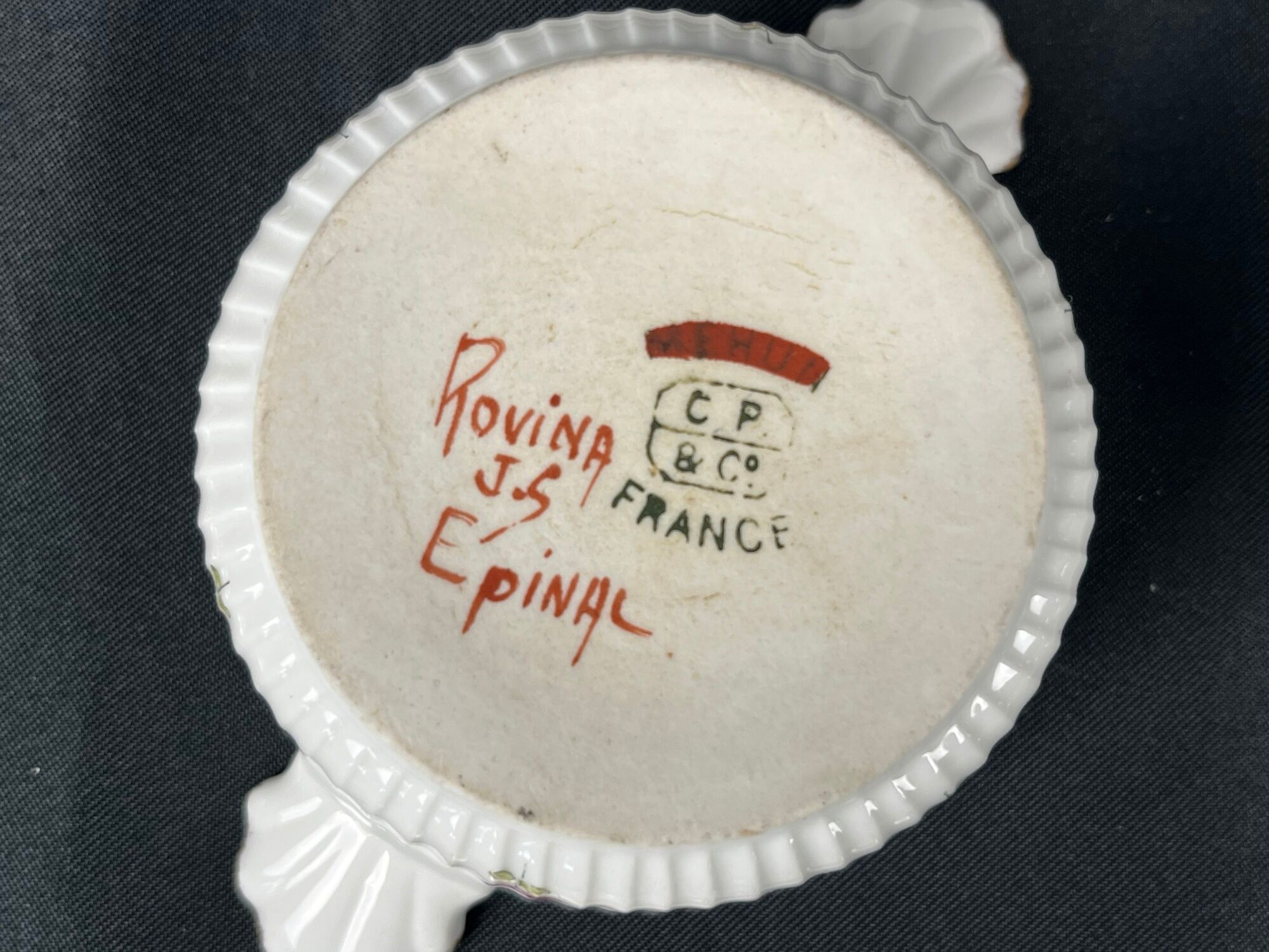 Rovina Epinal service to jars of porcelain cream early twentieth century