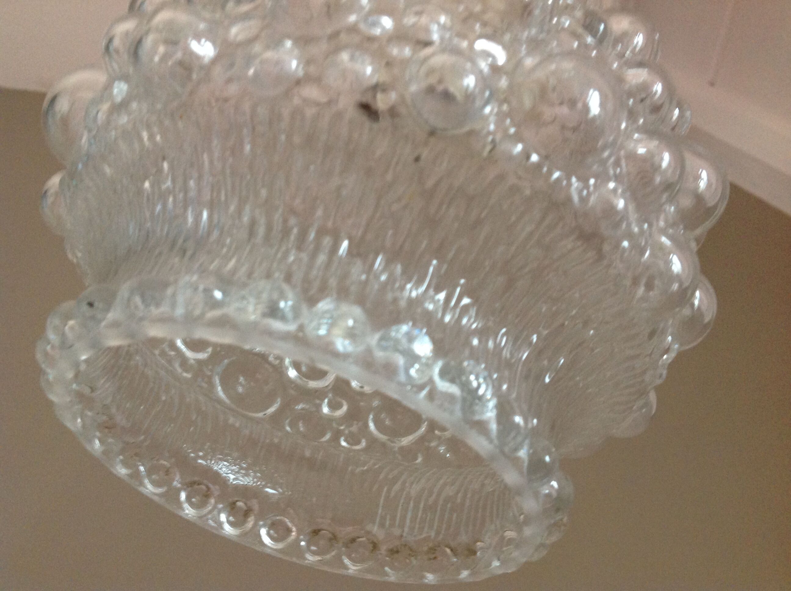Bubbled glass hanging lamp 60/70