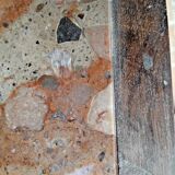 Vintage Wooden Nightstand with Marble Top