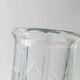 Vintage pressed glass vase from the 1970s, leaf pattern, Fidenza, Italy.