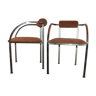 Set de 2 chaises Belgo chrome vintage 70's