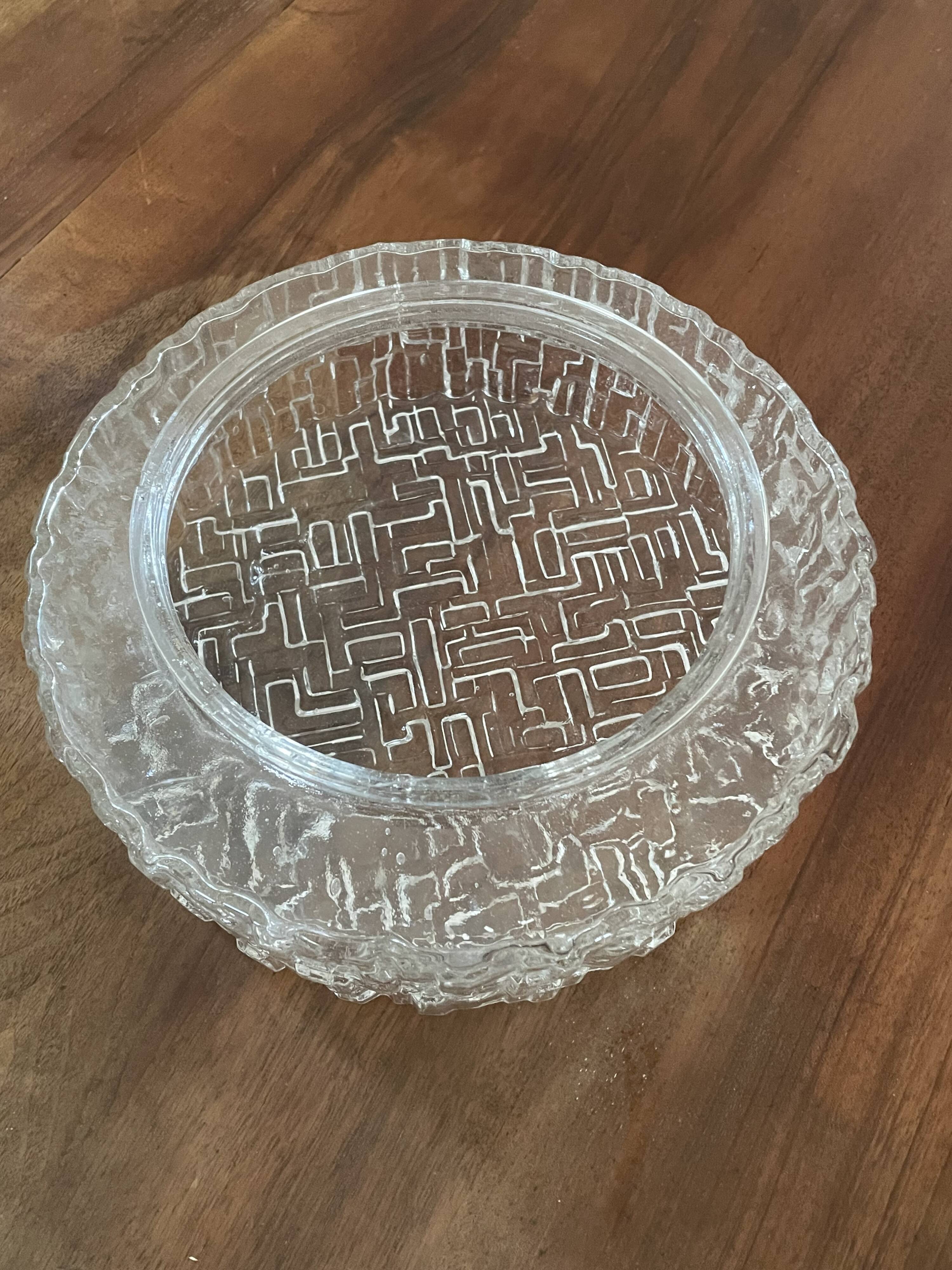 Round vintage glass ceiling light 24cm