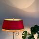 Vintage brass floor lamp in scale and opaline 1950