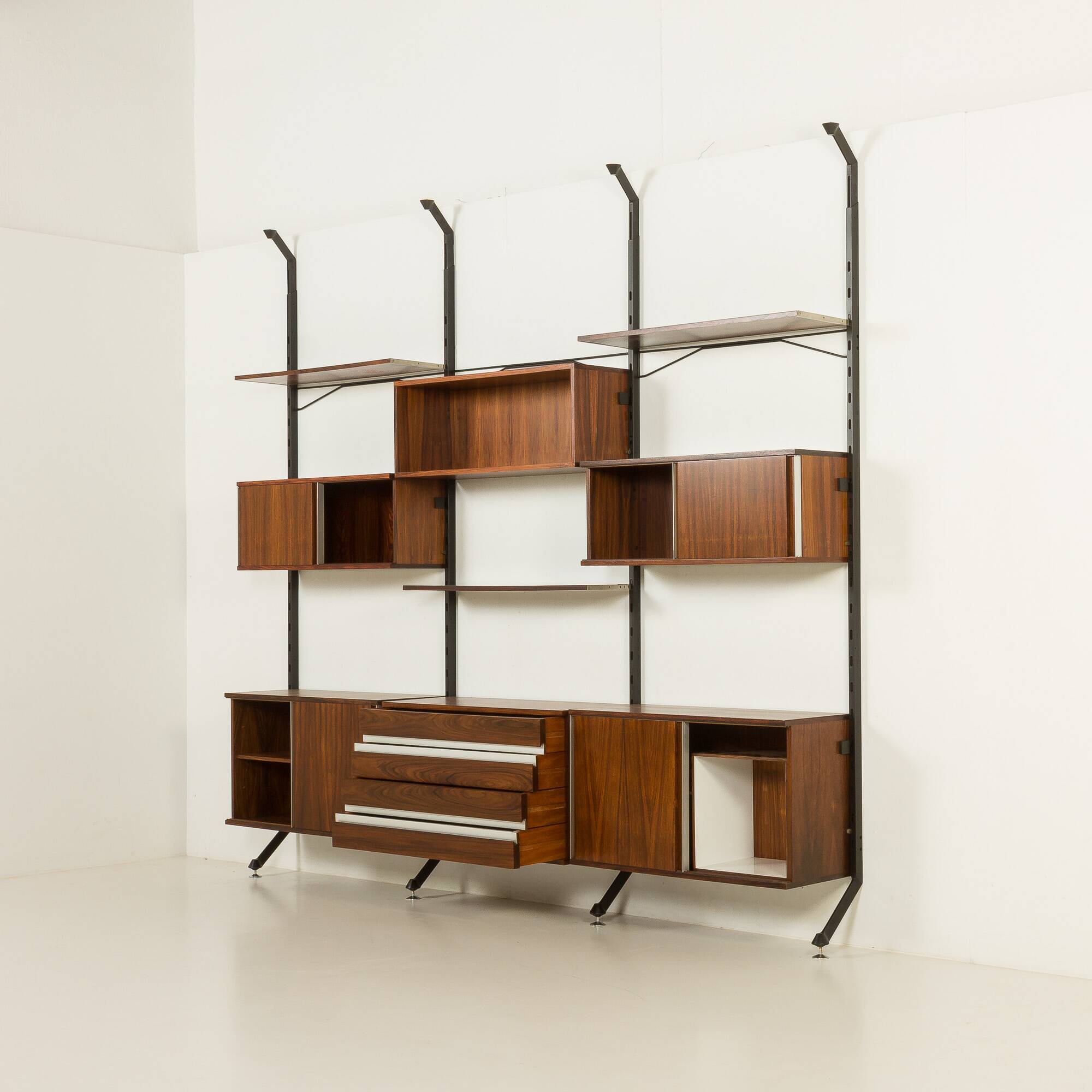 Ico Parisi rosewood wall unit for MIM, Italy 1960s