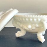 Vintage opaline glass candy dish