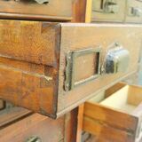 Administration trade cabinet 32 varnished wood drawers