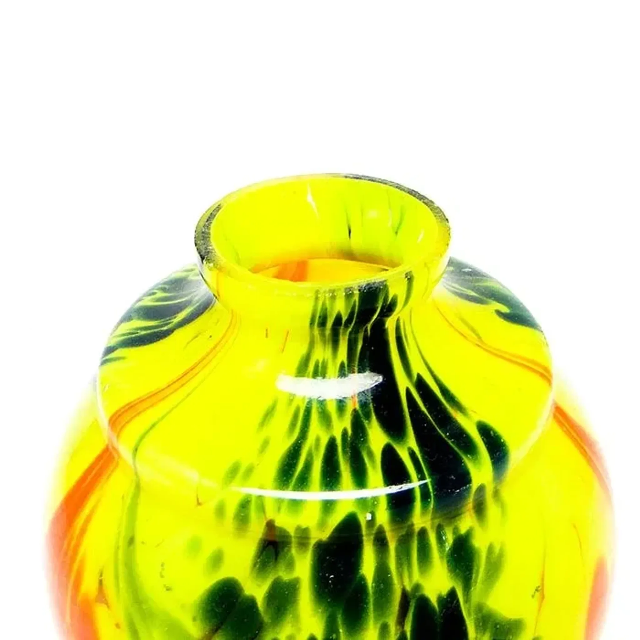 E4F Bohemia - ART DECO Spatterglass Vase