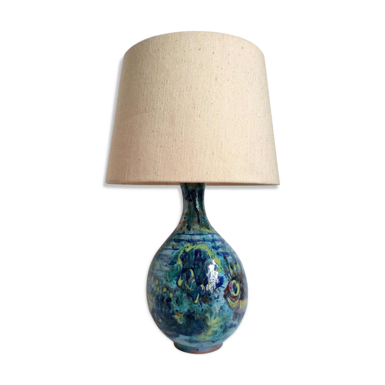 By Geneviève Duboul, 60s ceramic lamp