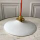 Hanging lamp in opaline smooth orange thread early twentieth century