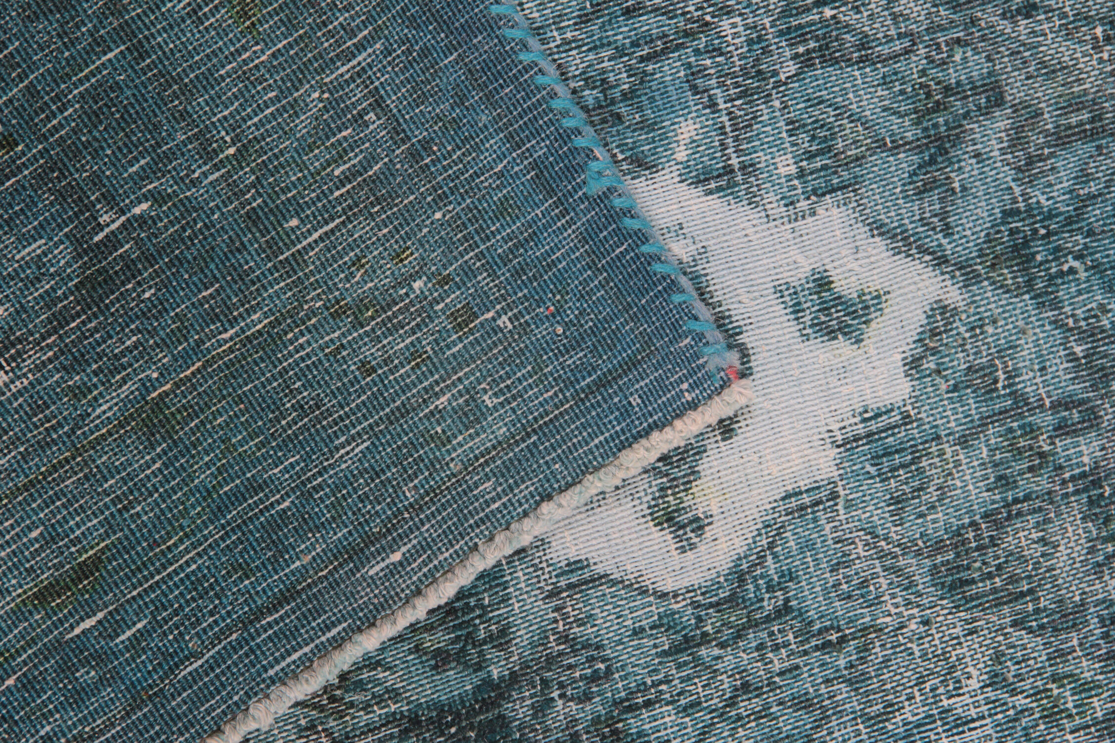 Modern overdyed persian carpet handmade traditional red wool area rug - 214x319cm