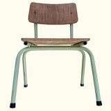 Vintage Beilrode (Germany) kindergarten chair | Almond green metal
