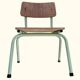 Vintage Beilrode (Germany) kindergarten chair | Almond green metal