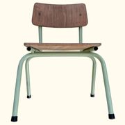 Vintage Beilrode (Germany) kindergarten chair | Almond green metal