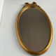 Vintage Gold Oval Mirror in Louis XVI Style – Ribbon & Roses Decor