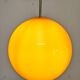 Suspension boule XL en opaline orange des années 60/70