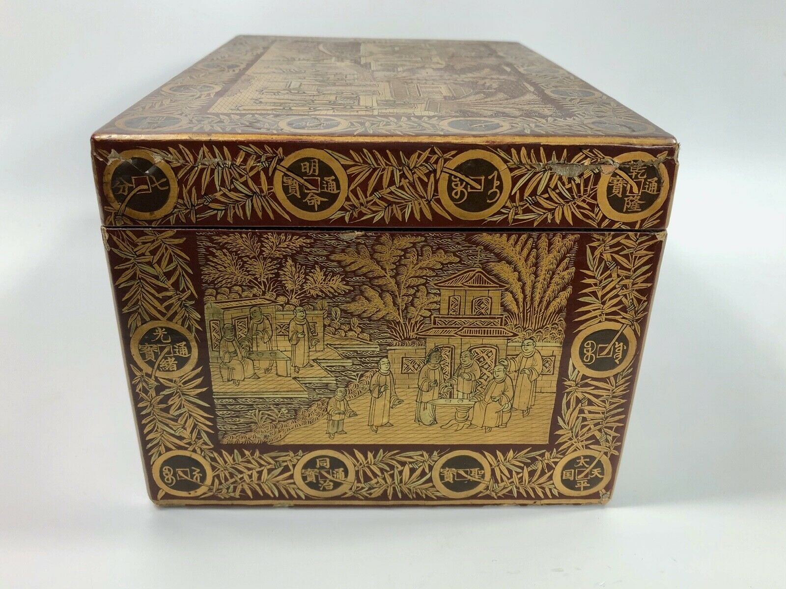 Box laque japan china a the with etain enhances or scene commerce19eme