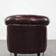 Cow leather Chesterfield club armchair in classic English style