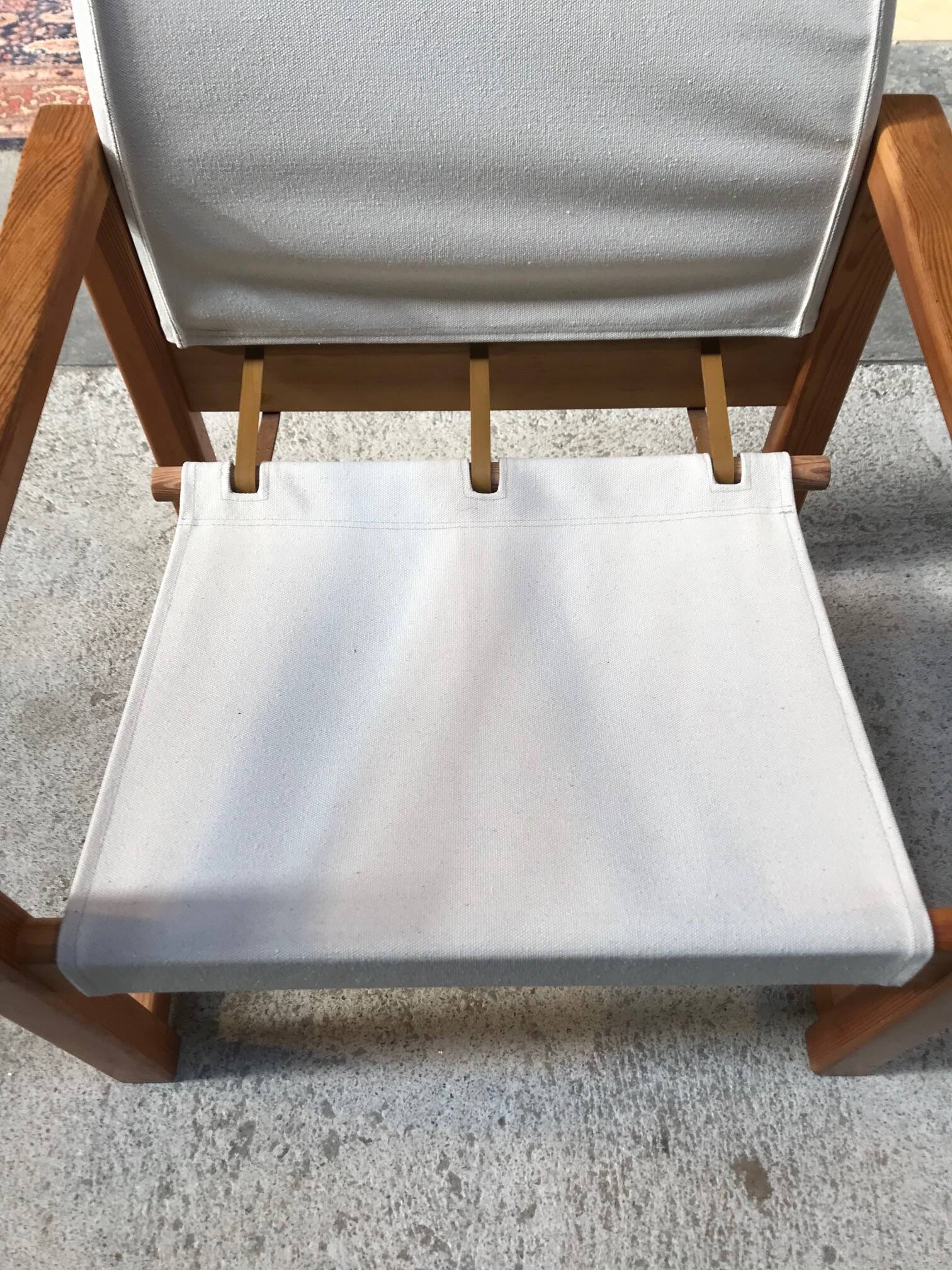 Vintage armchair by Karin Mobring from the 70s, new fabric and straps