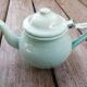 Enamelled sheet metal teapot