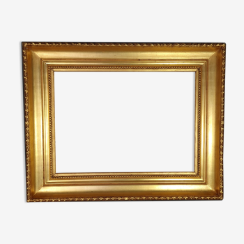 Old frame with keys wood stucco gilded gold leaf 73x58 cm, foliage 56.4x41 cm SB