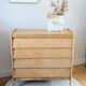Commode vintage rénovée, années 50-60, chêne blond