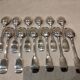 12 silver plated dessert spoons, Francia goldsmith, single-flat, 18.7cm