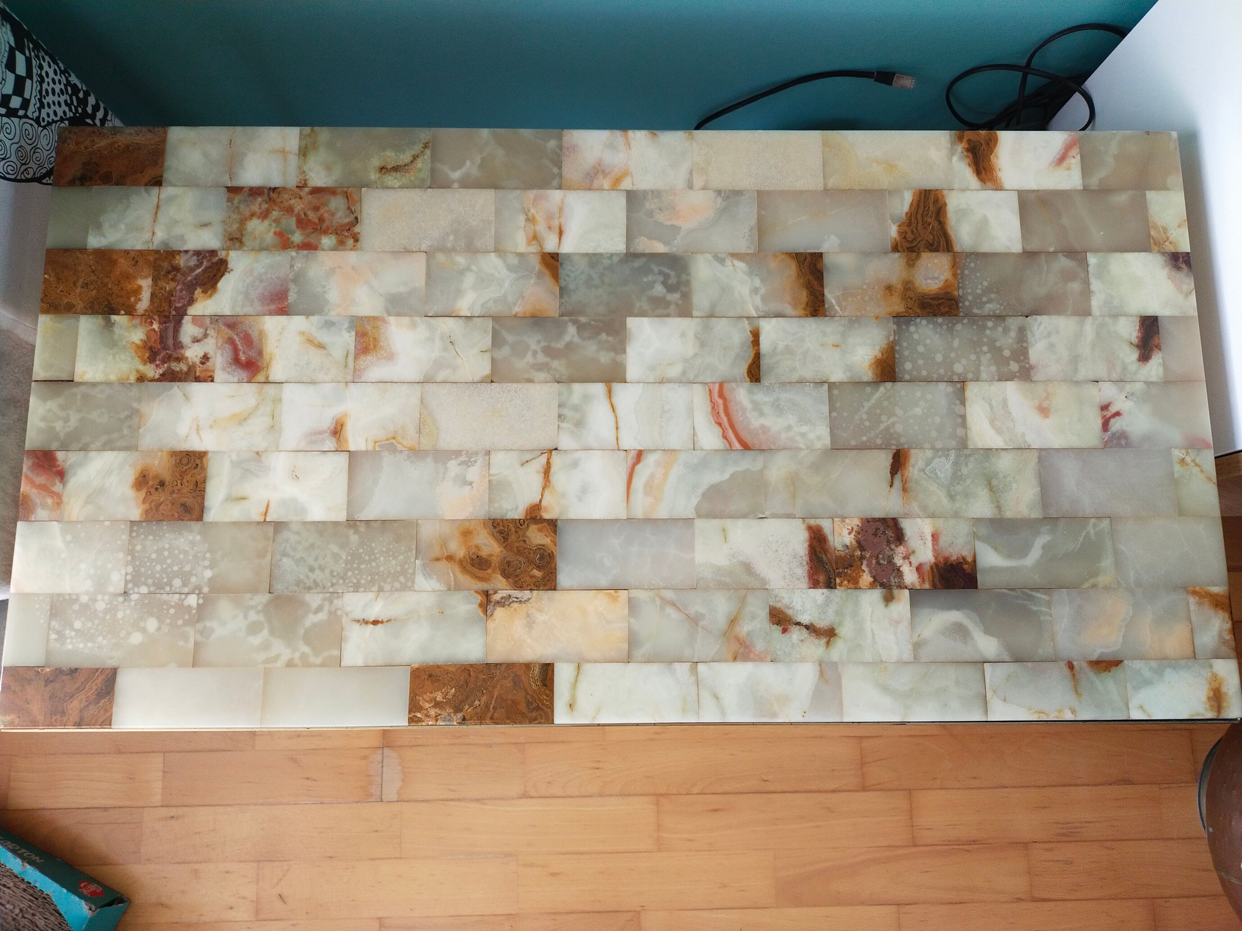 Vintage onyx coffee table
