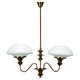 Mid-Century Brass Chandelier from Jablonec Glassworks, 1970s, Czechoslovak