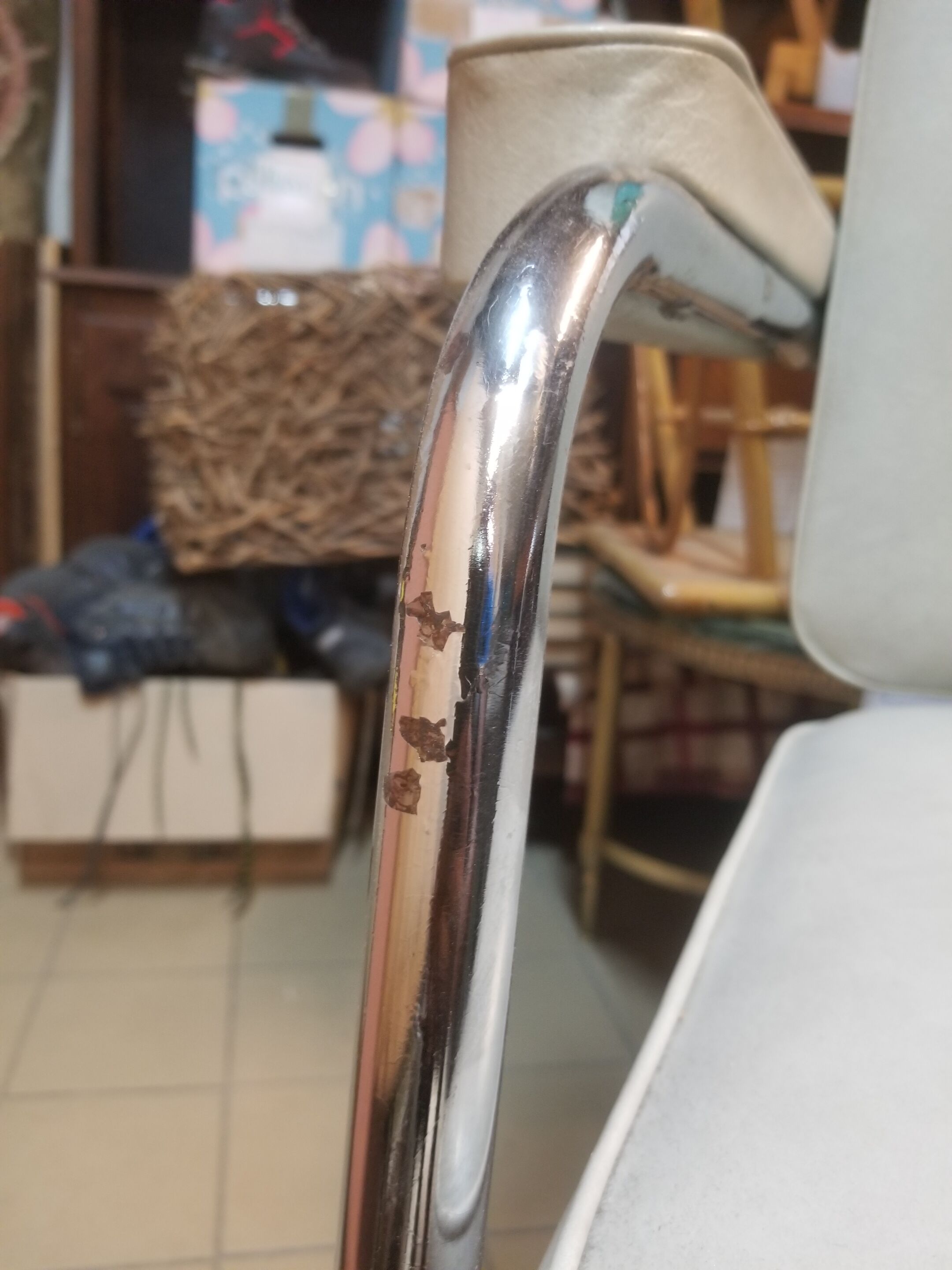 Old light grey pullman swivel office chair