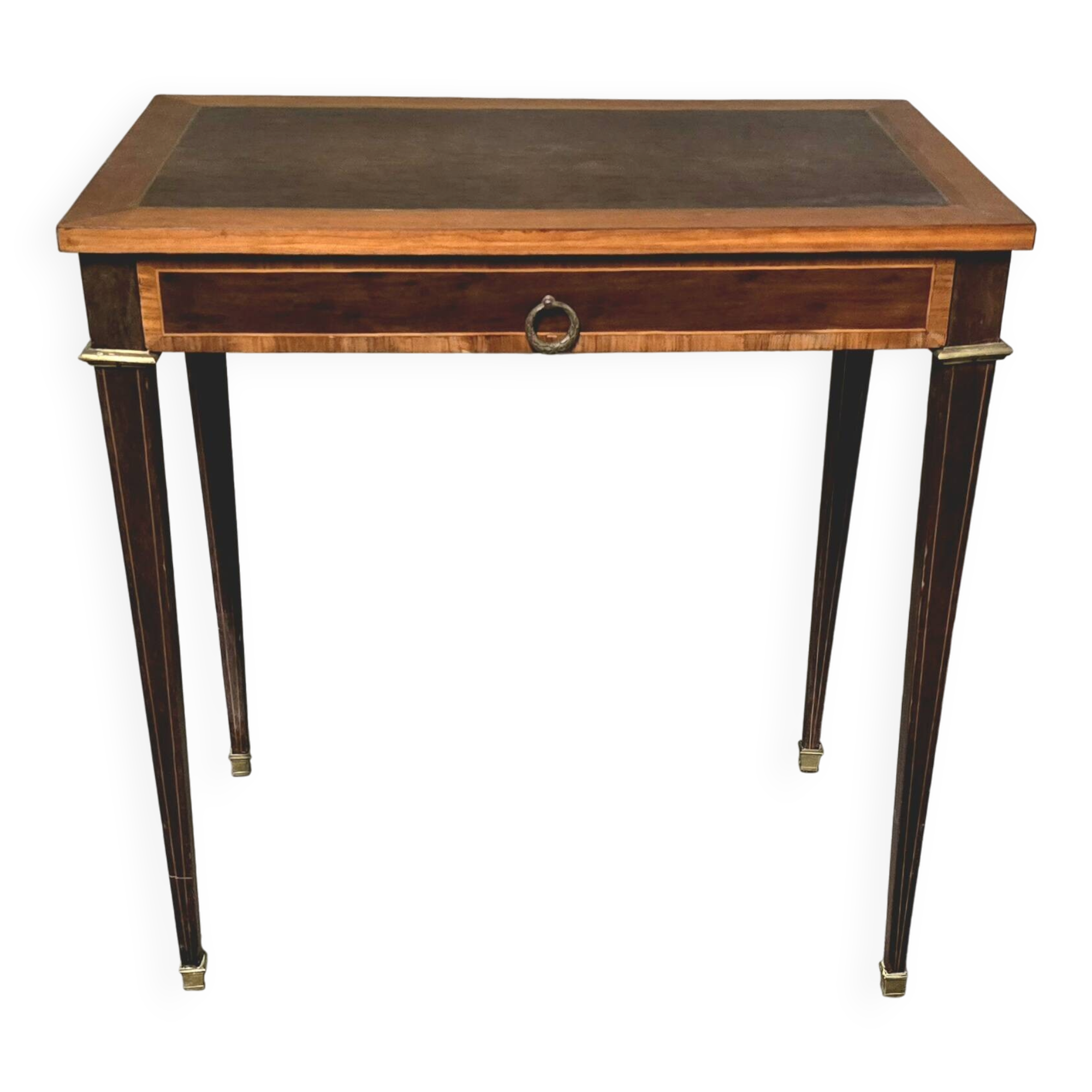 Small Louis XVI style desk in marquetry.