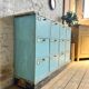 Old workshop cabinet with flaps, original patina.