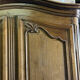 Norman Cauchoise wardrobe in medium oak, carved from the 19th century with a gendarme hat top.