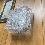 Vintage wall light in antique glass, square ceiling light 23 cm.