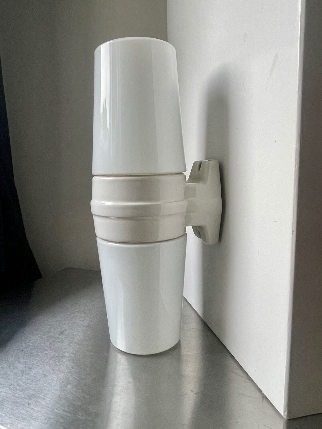 Vintage XL Sigvard Bernadotte bathroom lamp, 1960s sconce, Swedish design
