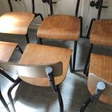 Lot of 6 vintage school chairs