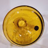 Carafe en verre bullé ambrée