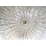 Traditional Italian White "Graniglia" Murano Glass Flush Mount in 70' Style