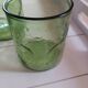 Carafe and 8 old glasses in bubble molded glass