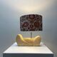 1960s organic French stone table lamp