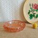 Rosaline pink chiseled glass ashtray