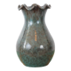 Blue grey Accolay vase in glazed ceramic, with hallmark