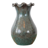 Vase Accolay bleu gris en céramique émaillée, avec poinçon