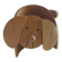 Vintage 80's wooden dog lamp, raison, france