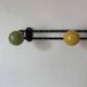 Vintage wooden coat rack balls