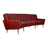 Rare curved vintage teak canapé 1950s / Decor series Deutschland 83