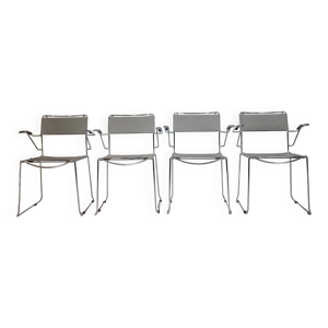 Chaises en chrome et