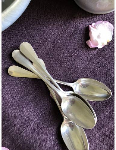 Vintage Eggplant Dyed Hemp Tablecloth