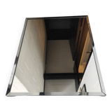 Vintage mirror with silver metal frame to hang